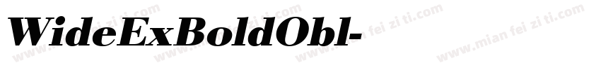 WideExBoldObl字体转换