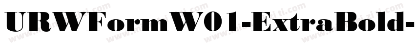 URWFormW01-ExtraBold字体转换