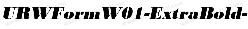 URWFormW01-ExtraBold字体转换