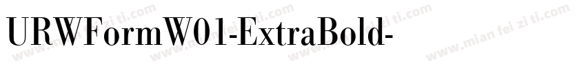 URWFormW01-ExtraBold字体转换