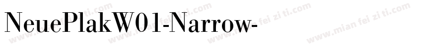 NeuePlakW01-Narrow字体转换