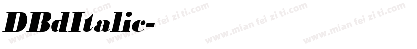 DBdItalic字体转换