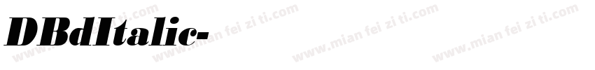 DBdItalic字体转换