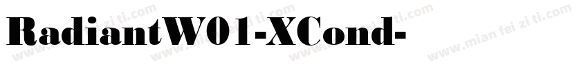 RadiantW01-XCond字体转换