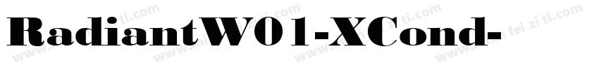 RadiantW01-XCond字体转换