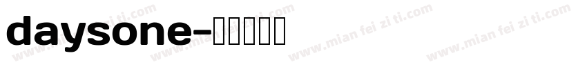 daysone字体转换