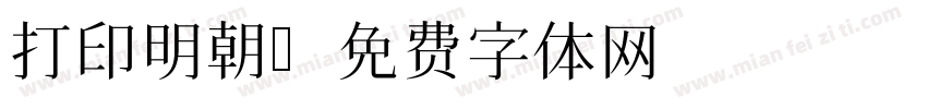 打印明朝字体转换