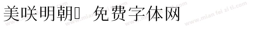 美咲明朝字体转换