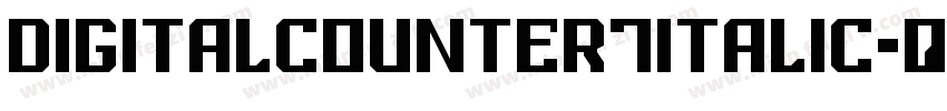 DigitalCounter7Italic-qpnq字体转换