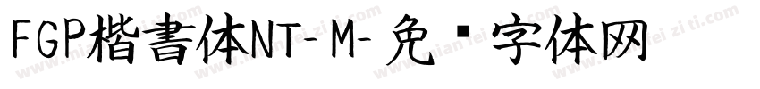 FGP楷書体NT-M字体转换