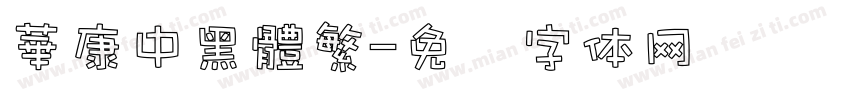 華康中黑體繁字体转换