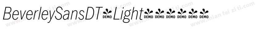 BeverleySansDT-Light字体转换