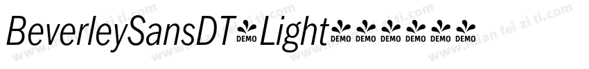 BeverleySansDT-Light字体转换