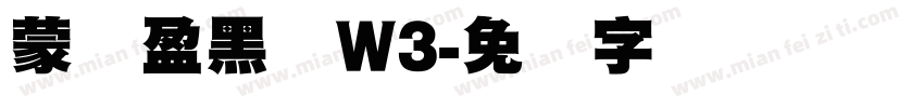 蒙纳盈黑体W3字体转换
