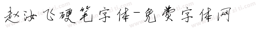 赵汝飞硬笔字体字体转换
