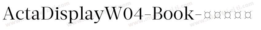 ActaDisplayW04-Book字体转换