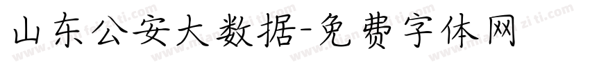 山东公安大数据字体转换