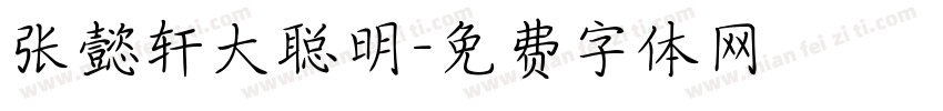 张懿轩大聪明字体转换