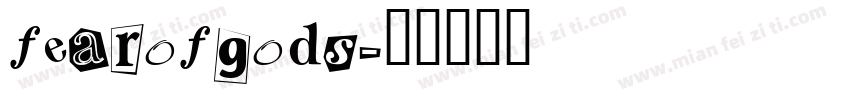 fearofgods字体转换