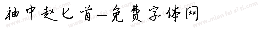 袖中赵匕首字体转换