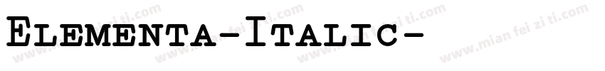 Elementa-Italic字体转换