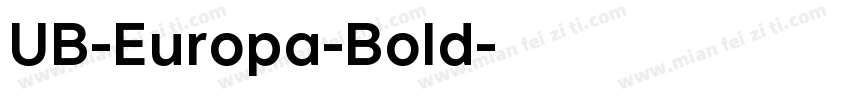 UB-Europa-Bold字体转换