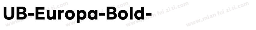 UB-Europa-Bold字体转换