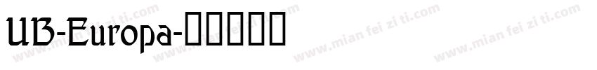 UB-Europa字体转换