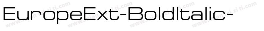 EuropeExt-Boldltalic字体转换