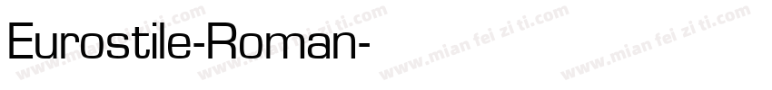 Eurostile-Roman字体转换