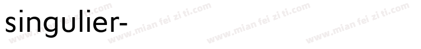 singulier字体转换