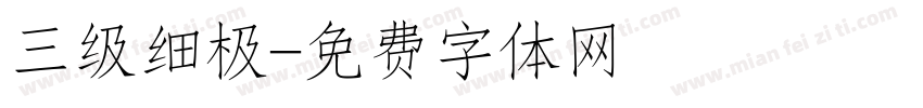 三级细极字体转换