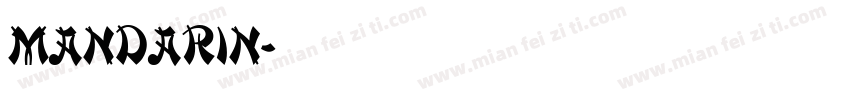 mandarin字体转换
