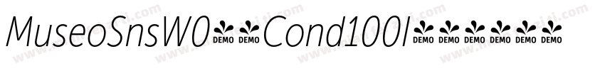 MuseoSnsW04-Cond100I字体转换