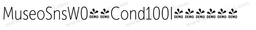 MuseoSnsW04-Cond100I字体转换