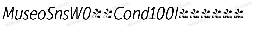 MuseoSnsW04-Cond100I字体转换