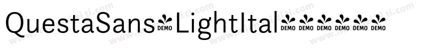 QuestaSans-LightItal字体转换
