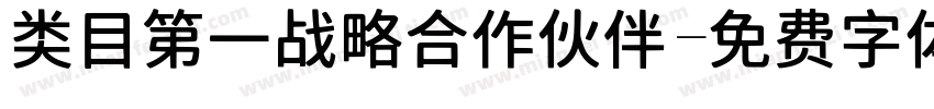 类目第一战略合作伙伴字体转换