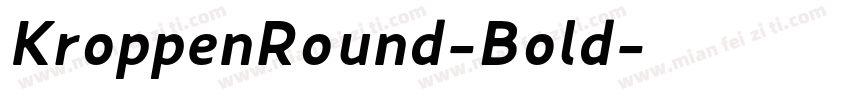 KroppenRound-Bold字体转换