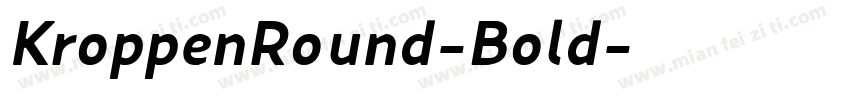 KroppenRound-Bold字体转换