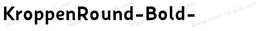 KroppenRound-Bold字体转换