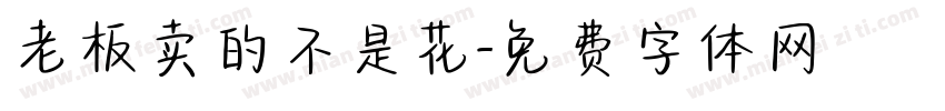老板卖的不是花字体转换
