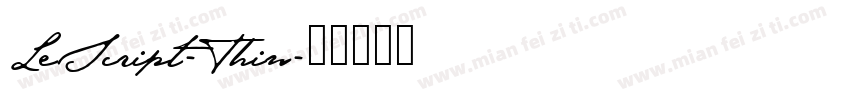 LeScript-Thin字体转换