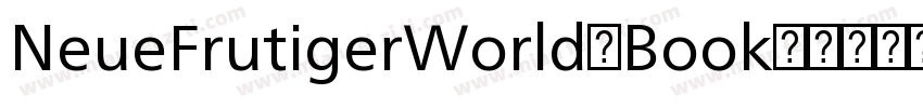 NeueFrutigerWorld-Book字体转换