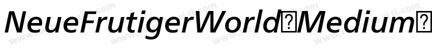 NeueFrutigerWorld-Medium字体转换