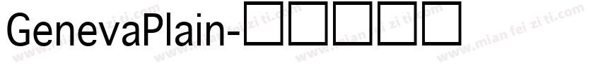 GenevaPlain字体转换
