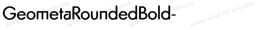 GeometaRoundedBold字体转换