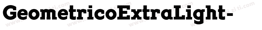 GeometricoExtraLight字体转换
