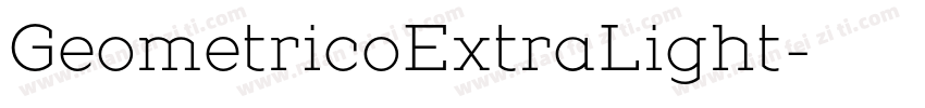GeometricoExtraLight字体转换