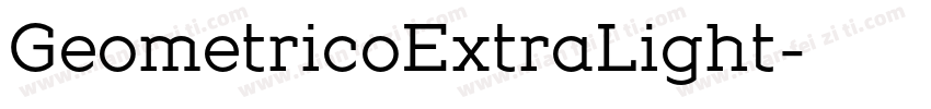 GeometricoExtraLight字体转换